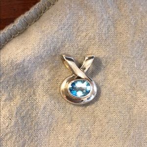 Sterling and Blue Topaz Pendant